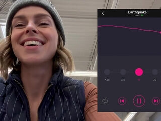 Cumming Hard in Grocery Store with Lush Remote Controlled Vibrator